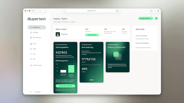 KI-Übersetzung jetzt noch effektiver nutzen und tracken – im neuen Supertext-Cockpit