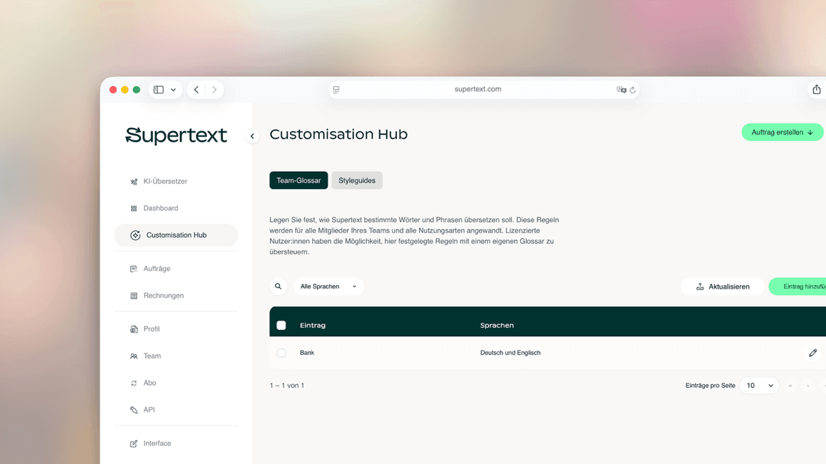 Jetzt noch einheitlicher übersetzen – mit den neuen Team-Glossaren und Styleguides
